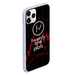 Чехол iPhone 11 Pro матовый Twenty one pilots, цвет: 3D-светло-сиреневый — фото 2