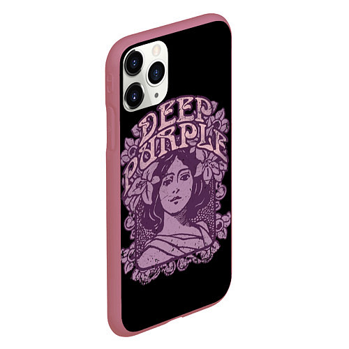 Чехол iPhone 11 Pro матовый Deep Purple / 3D-Малиновый – фото 2