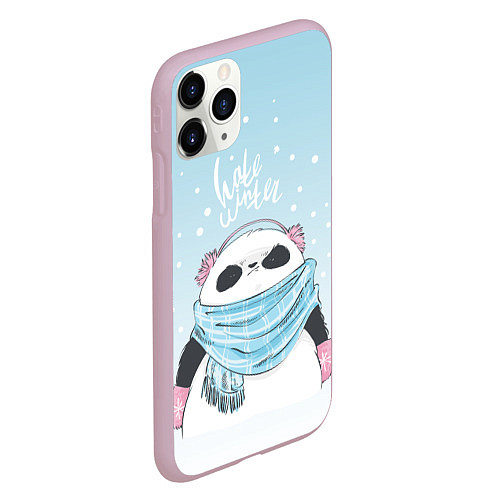 Чехол iPhone 11 Pro матовый Hate Winter / 3D-Розовый – фото 2