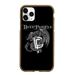 Чехол iPhone 11 Pro матовый Deep Purple: Dark Dragon, цвет: 3D-коричневый