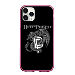 Чехол iPhone 11 Pro матовый Deep Purple: Dark Dragon, цвет: 3D-малиновый