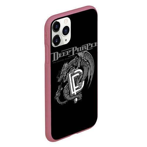 Чехол iPhone 11 Pro матовый Deep Purple: Dark Dragon / 3D-Малиновый – фото 2