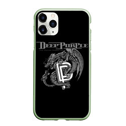 Чехол iPhone 11 Pro матовый Deep Purple: Dark Dragon, цвет: 3D-салатовый