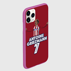 Чехол iPhone 11 Pro матовый Antoine Griezmann 7, цвет: 3D-фиолетовый — фото 2