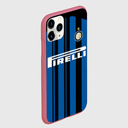 Чехол iPhone 11 Pro матовый Inter FC: Home 17/18, цвет: 3D-малиновый — фото 2