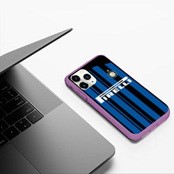 Чехол iPhone 11 Pro матовый Inter FC: Home 17/18, цвет: 3D-фиолетовый — фото 2