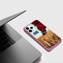 Чехол iPhone 11 Pro матовый PUBG Box, цвет: 3D-малиновый — фото 2