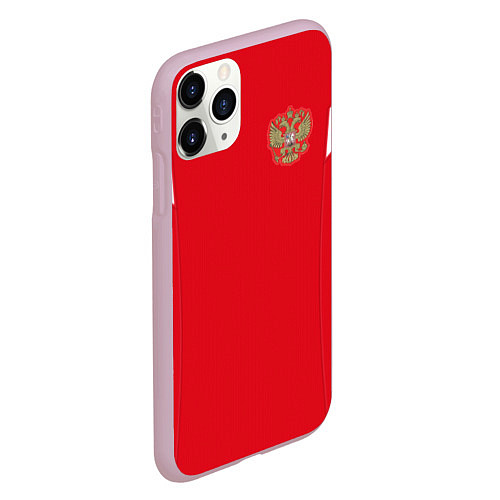 Чехол iPhone 11 Pro матовый Сборная России: ЧМ 2018 / 3D-Розовый – фото 2