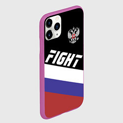 Чехол iPhone 11 Pro матовый Fight Russia, цвет: 3D-фиолетовый — фото 2