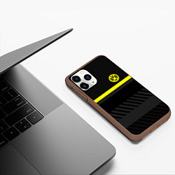 Чехол iPhone 11 Pro матовый FC Borussia 2018 Original #3, цвет: 3D-коричневый — фото 2