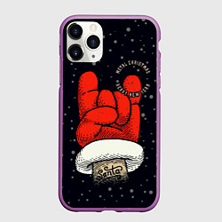 Чехол iPhone 11 Pro матовый Metal Christmas - Heavy New Year, цвет: 3D-фиолетовый