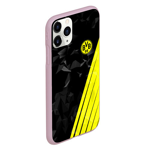 Чехол iPhone 11 Pro матовый FC Borussia Dortmund: Abstract / 3D-Розовый – фото 2