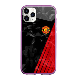 Чехол iPhone 11 Pro матовый FC Manchester United: Abstract