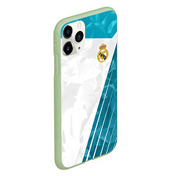 Чехол iPhone 11 Pro матовый FC Real Madrid: Abstract, цвет: 3D-салатовый — фото 2