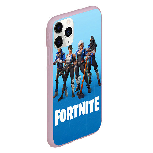 Чехол iPhone 11 Pro матовый Fortnite Stories / 3D-Розовый – фото 2