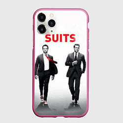 Чехол iPhone 11 Pro матовый Suits, цвет: 3D-малиновый