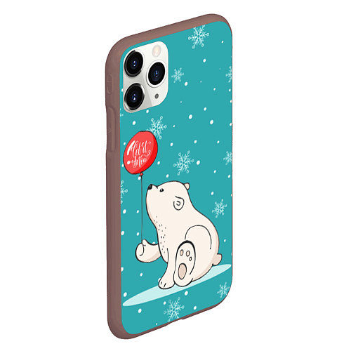 Чехол iPhone 11 Pro матовый Cold Bear / 3D-Коричневый – фото 2