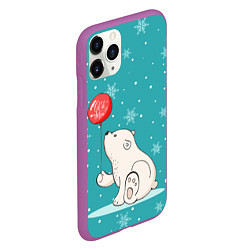 Чехол iPhone 11 Pro матовый Cold Bear, цвет: 3D-фиолетовый — фото 2