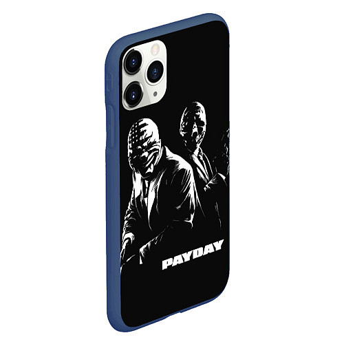 Чехол iPhone 11 Pro матовый Payday / 3D-Тёмно-синий – фото 2