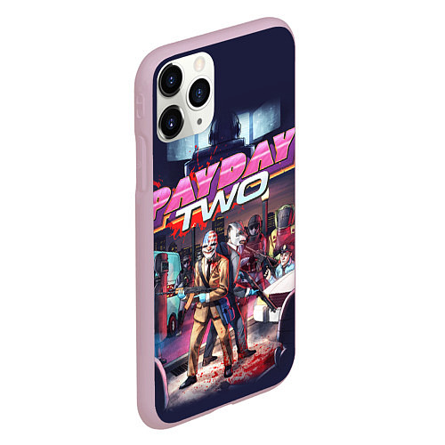 Чехол iPhone 11 Pro матовый Payday Two / 3D-Розовый – фото 2