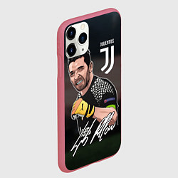 Чехол iPhone 11 Pro матовый Джанлуиджи Буффон, цвет: 3D-малиновый — фото 2