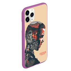 Чехол iPhone 11 Pro матовый Stranger Things, цвет: 3D-фиолетовый — фото 2