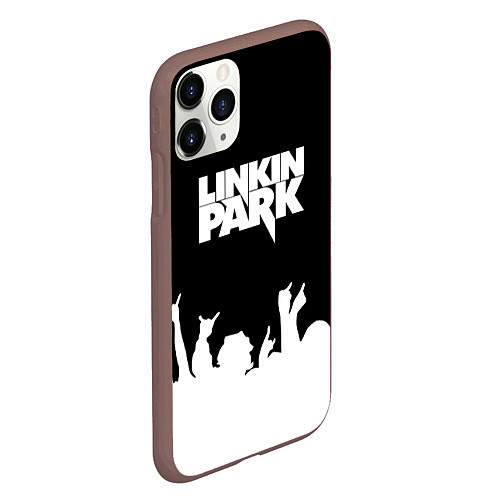 Чехол iPhone 11 Pro матовый Linkin Park: Black Rock / 3D-Коричневый – фото 2