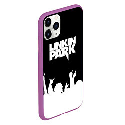 Чехол iPhone 11 Pro матовый Linkin Park: Black Rock, цвет: 3D-фиолетовый — фото 2