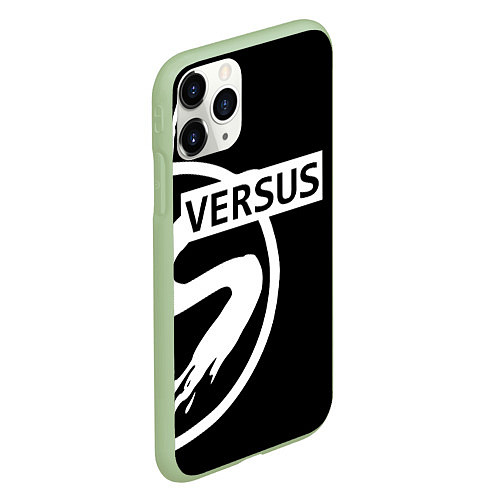 Чехол iPhone 11 Pro матовый Versus Battle: Black / 3D-Салатовый – фото 2