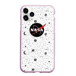 Чехол iPhone 11 Pro матовый NASA: Moonlight, цвет: 3D-розовый