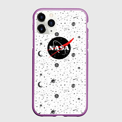 Чехол iPhone 11 Pro матовый NASA: Moonlight, цвет: 3D-фиолетовый