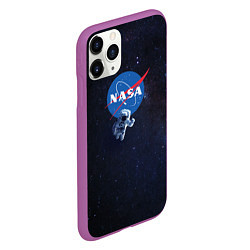 Чехол iPhone 11 Pro матовый NASA: Hello World, цвет: 3D-фиолетовый — фото 2