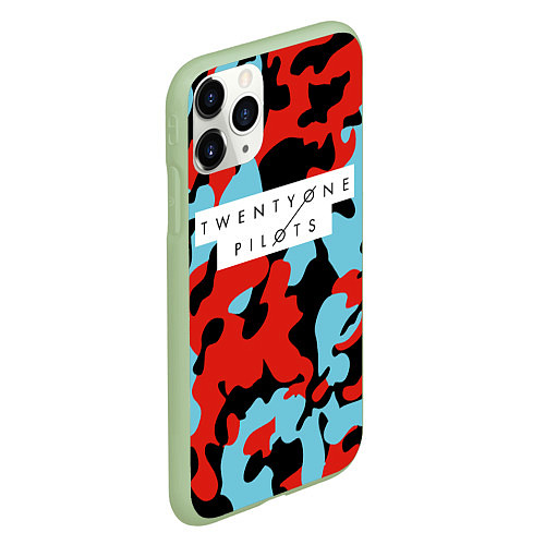Чехол iPhone 11 Pro матовый TOP: Military Brand Colors / 3D-Салатовый – фото 2