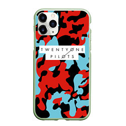 Чехол iPhone 11 Pro матовый TOP: Military Brand Colors, цвет: 3D-салатовый