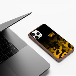 Чехол iPhone 11 Pro матовый PUBG: Military Honeycomb, цвет: 3D-коричневый — фото 2