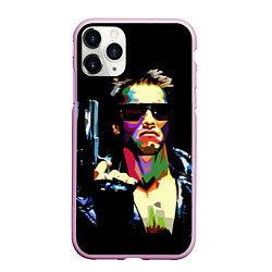 Чехол iPhone 11 Pro матовый Terminator Art, цвет: 3D-розовый
