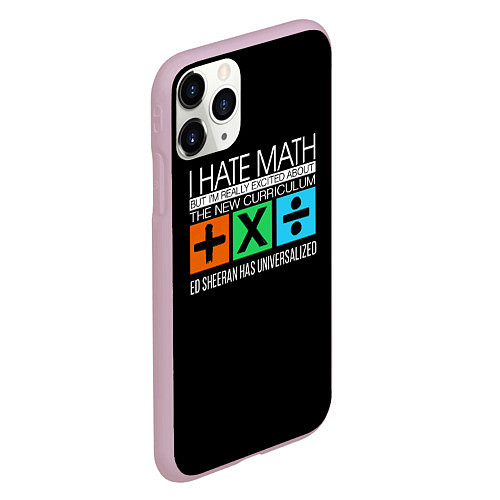 Чехол iPhone 11 Pro матовый Ed Sheeran: I hate math / 3D-Розовый – фото 2