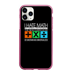 Чехол iPhone 11 Pro матовый Ed Sheeran: I hate math, цвет: 3D-малиновый