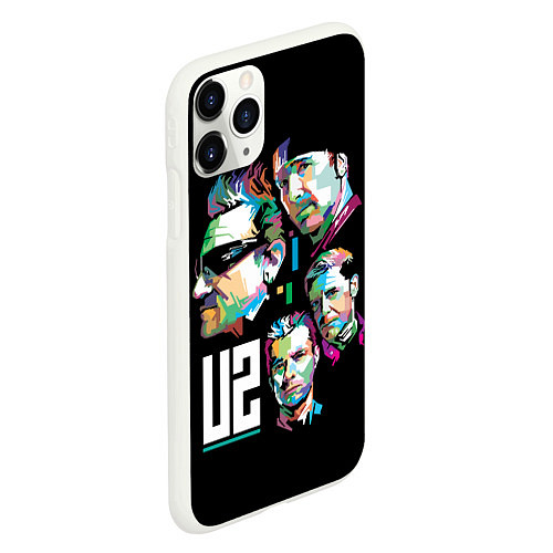 Чехол iPhone 11 Pro матовый U2 Band / 3D-Белый – фото 2