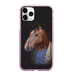 Чехол iPhone 11 Pro матовый BoJack, цвет: 3D-розовый