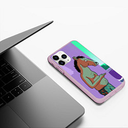 Чехол iPhone 11 Pro матовый BoJack, цвет: 3D-розовый — фото 2