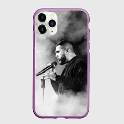 Чехол iPhone 11 Pro матовый Jah Khalib: Black mist, цвет: 3D-фиолетовый