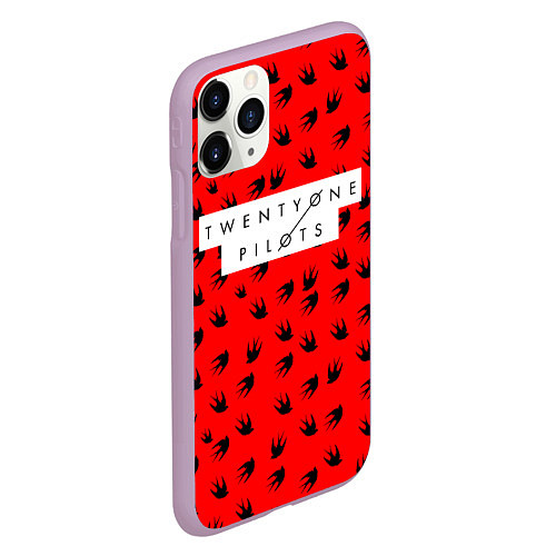 Чехол iPhone 11 Pro матовый 21 Pilots: Red Style / 3D-Сиреневый – фото 2