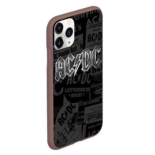 Чехол iPhone 11 Pro матовый AC/DC: Journalese / 3D-Коричневый – фото 2