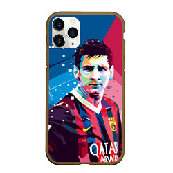 Чехол iPhone 11 Pro матовый Lionel Messi, цвет: 3D-коричневый