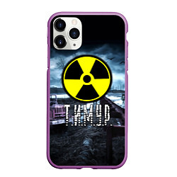 Чехол iPhone 11 Pro матовый STALKER - ТИМУР, цвет: 3D-фиолетовый