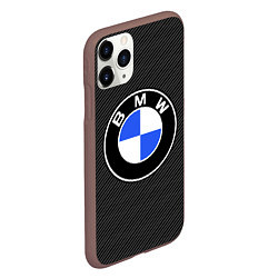 Чехол iPhone 11 Pro матовый BMW CARBON БМВ КАРБОН, цвет: 3D-коричневый — фото 2