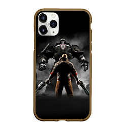 Чехол iPhone 11 Pro матовый Wolfenstein Battle