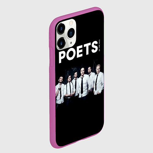 Чехол iPhone 11 Pro матовый Poets of the Fall - poster / 3D-Фиолетовый – фото 2