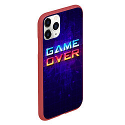 Чехол iPhone 11 Pro матовый Game Over: Retrowave, цвет: 3D-красный — фото 2